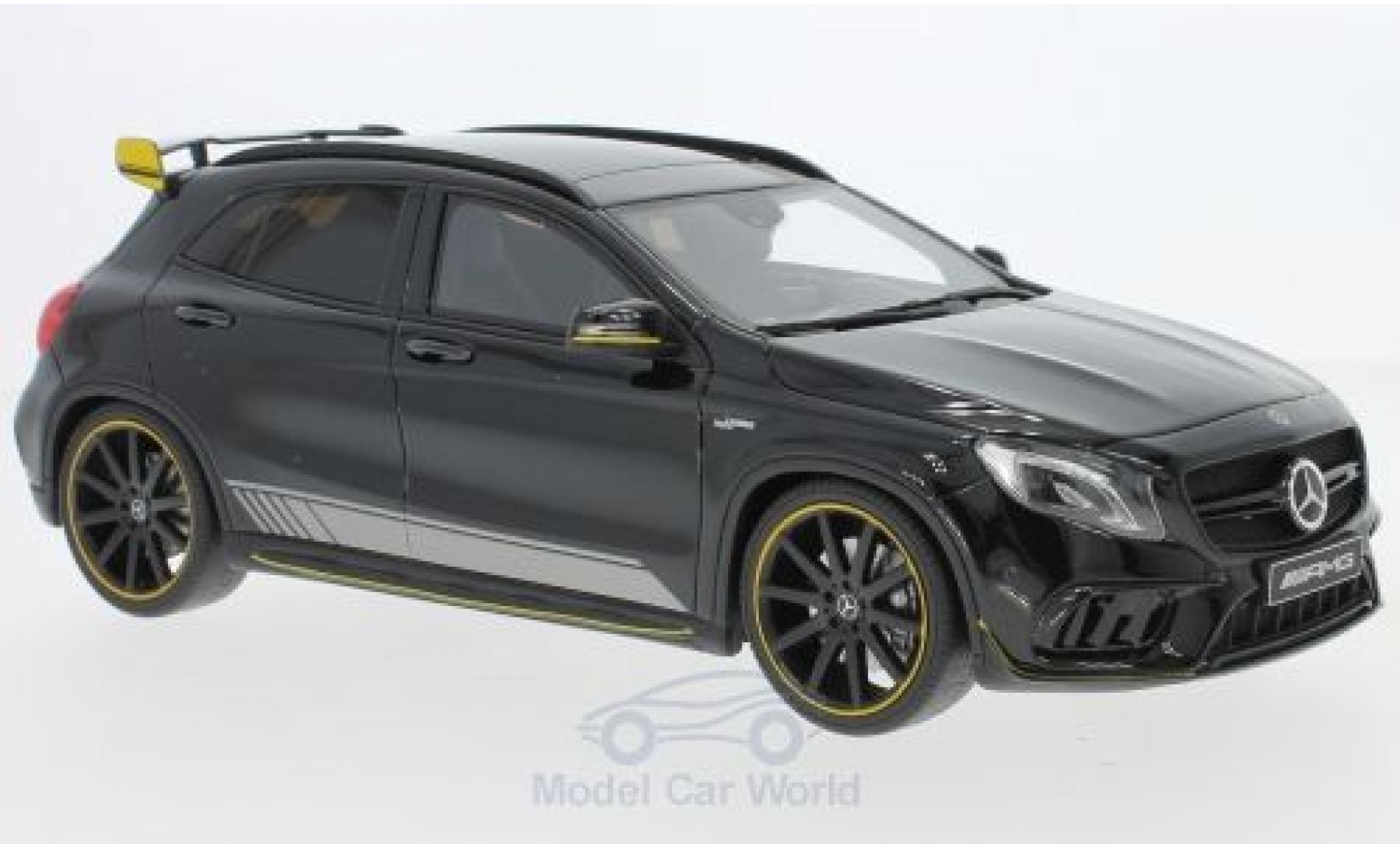 Miniature Mercedes Classe GLA 1 18 GT Spirit AMG GLA 45 Yellow Night Edition Noire Voiture miniature