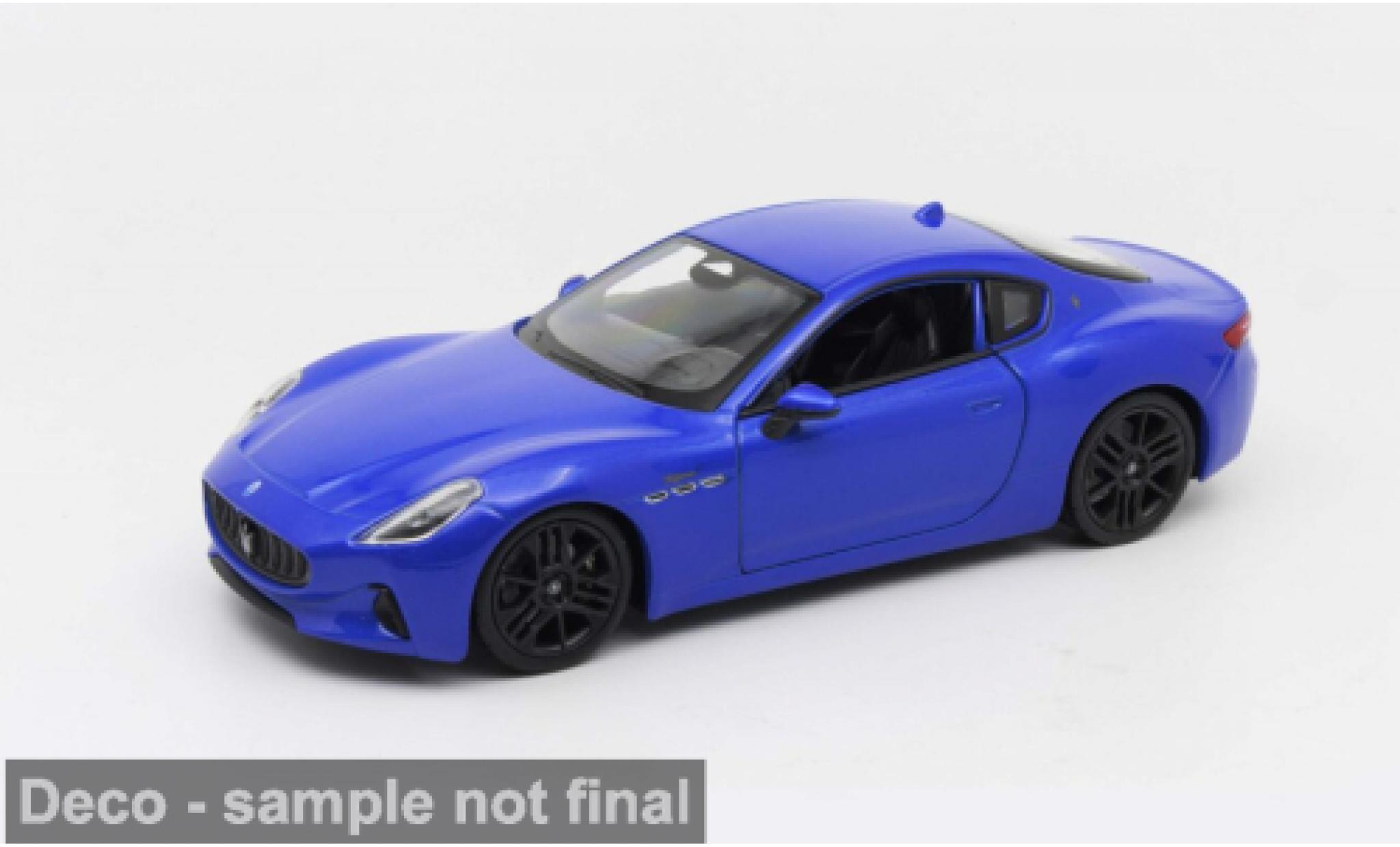 Maserati Gran Turismo 1/24 Welly Folgore bleue 2023 1:24 miniature