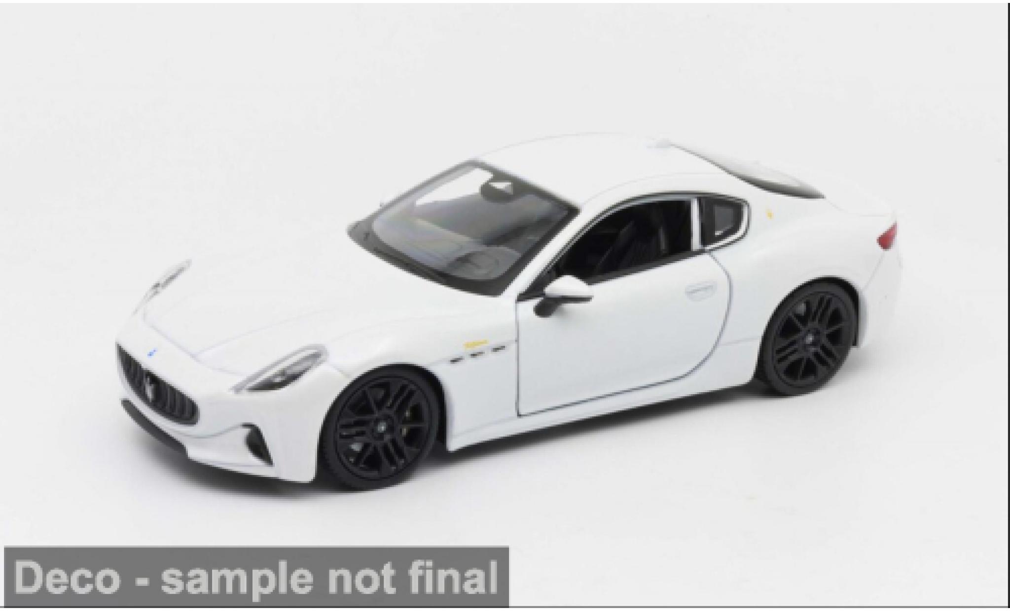 Maserati Gran Turismo 1/24 Welly Folgore blanche 2023 1:24 miniature