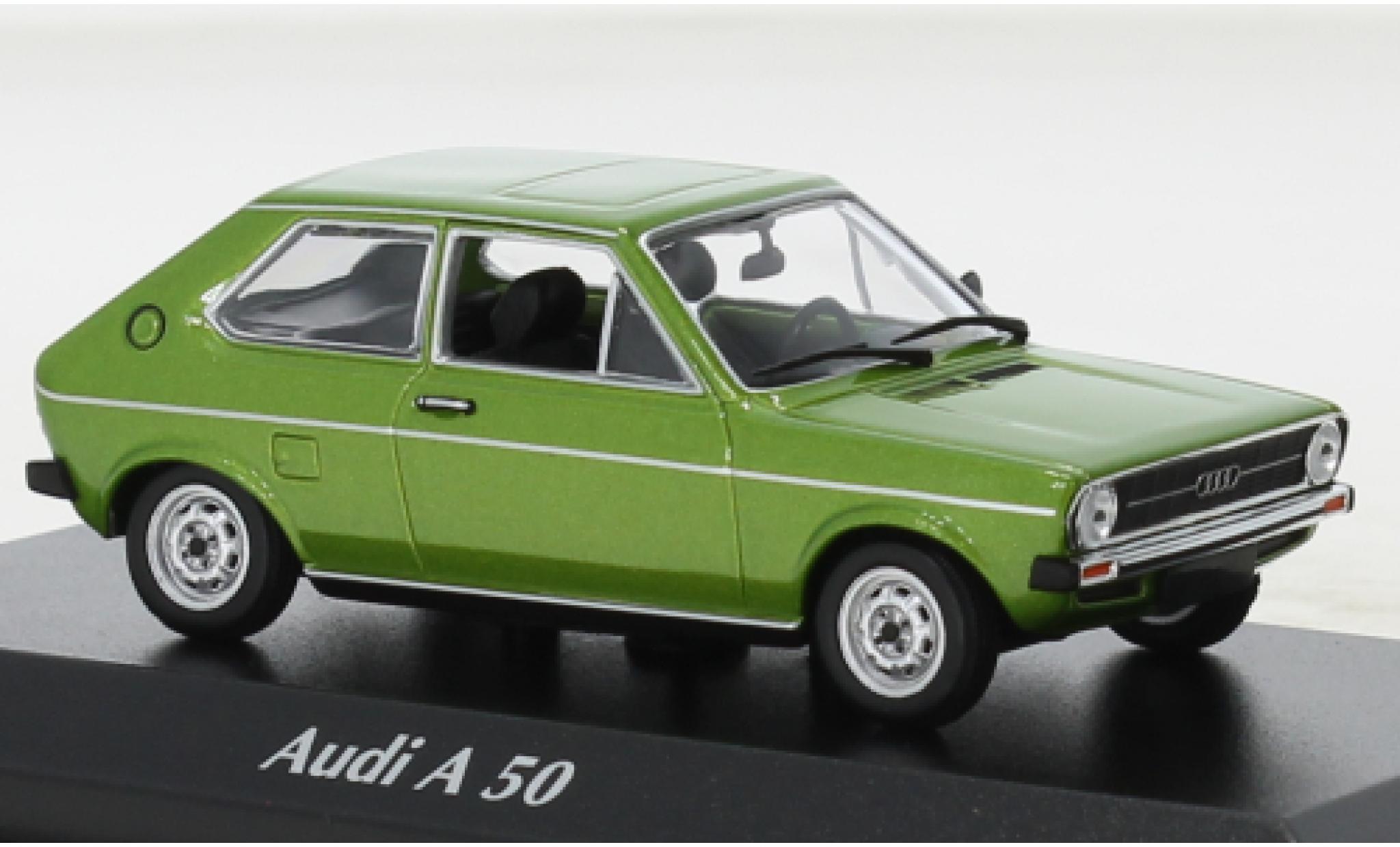 Minichamps Maxichamps 1/43 – Audi 50 Verde 1975 – Modellino Auto Collezione 940010400