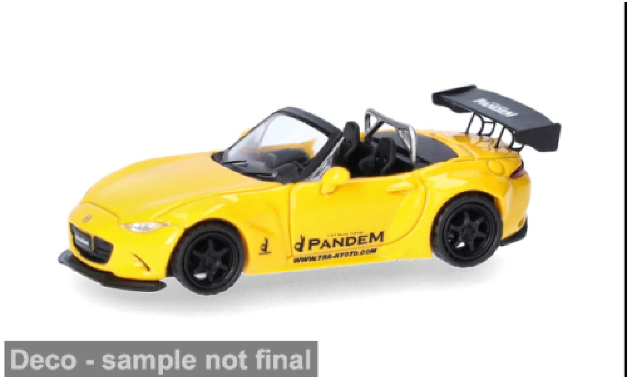 Mazda MX 1/87 Micro City 87 -5 Rocket Bunny jaune 1:87 miniature
