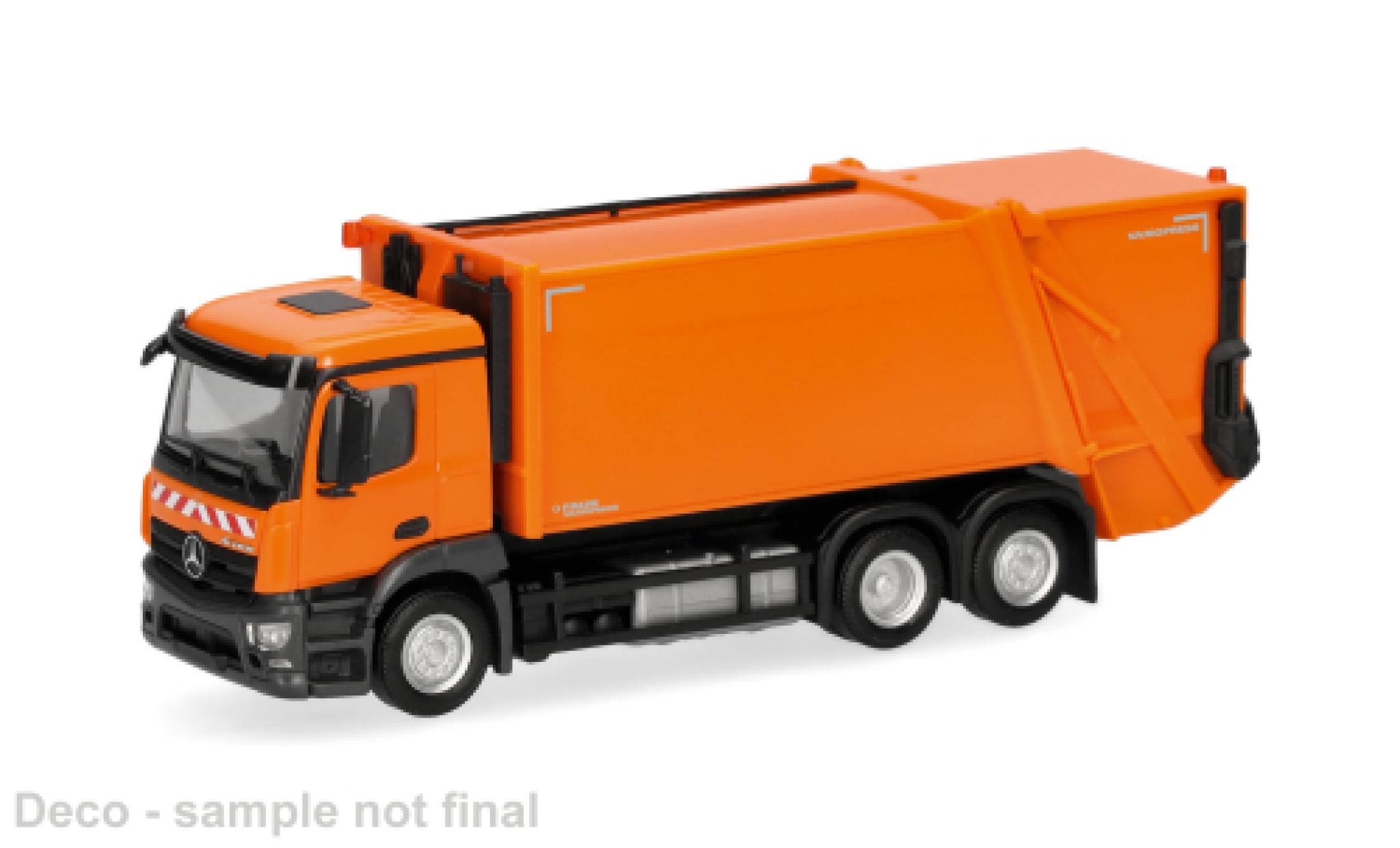Mercedes Actros 1/87 Herpa M Pressm&Atilde;&frac14;llfahrzeug Variopress orange 1:87 miniature