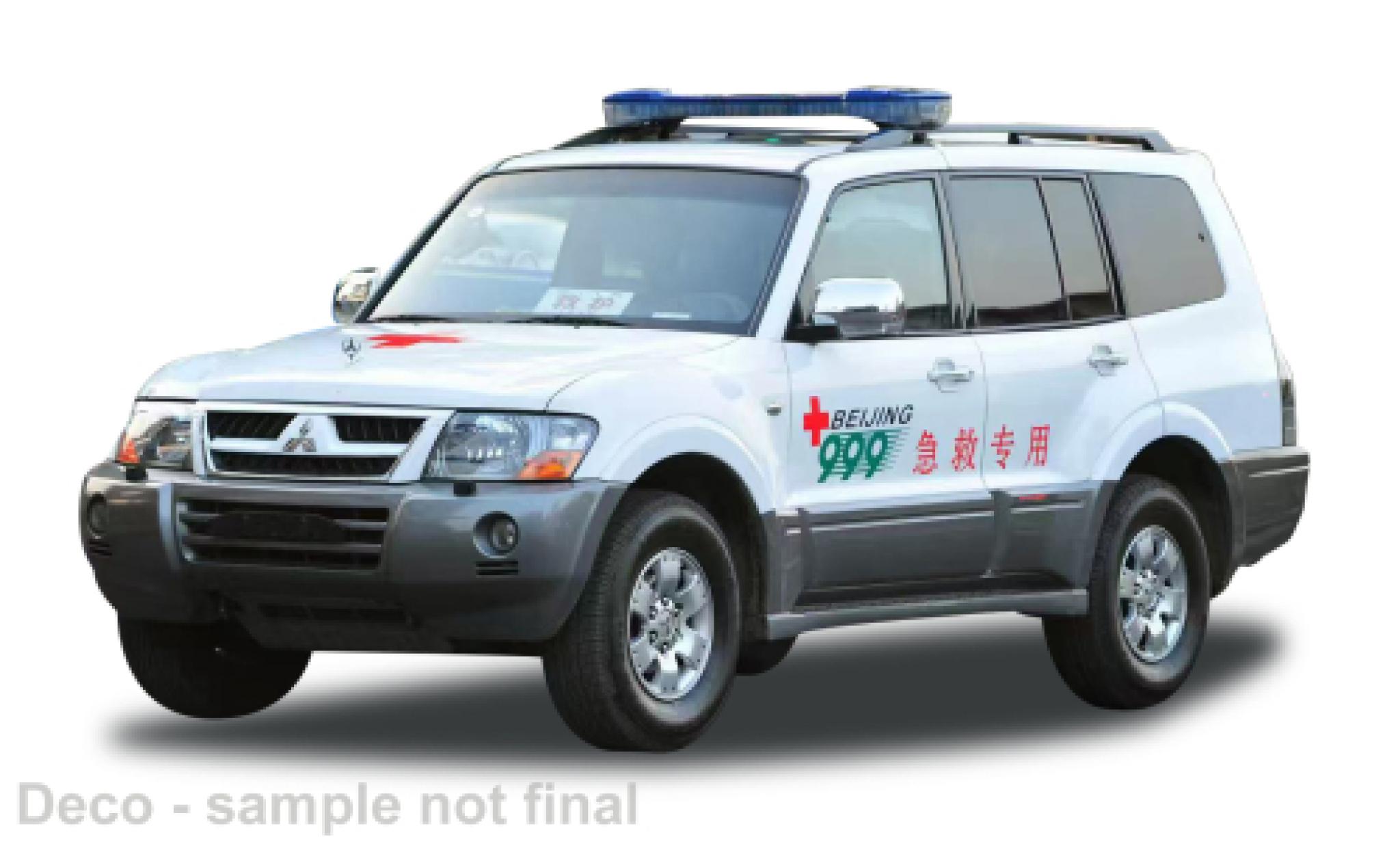 Mitsubishi Pajero 1/18 Sun Star V73 Beijing Red Cross Rescue Service Center 1:18 miniature