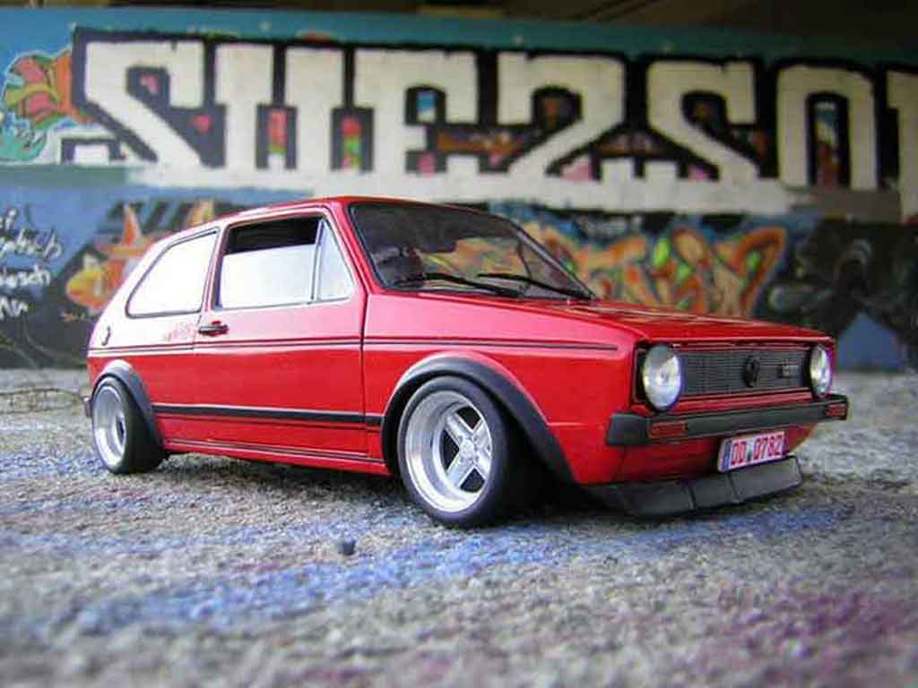 Miniature Volkswagen Golf 1/43 Norev II GTI G60 Noire 1990 Jetcar 