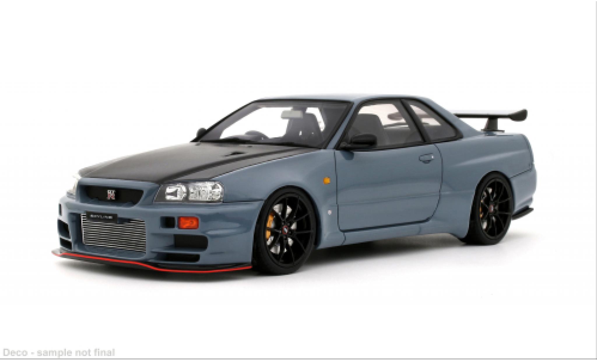 Nissan Skyline 1/18 Ottomobile GT-R (BNR34) grise/noire 2025 1:18 miniature