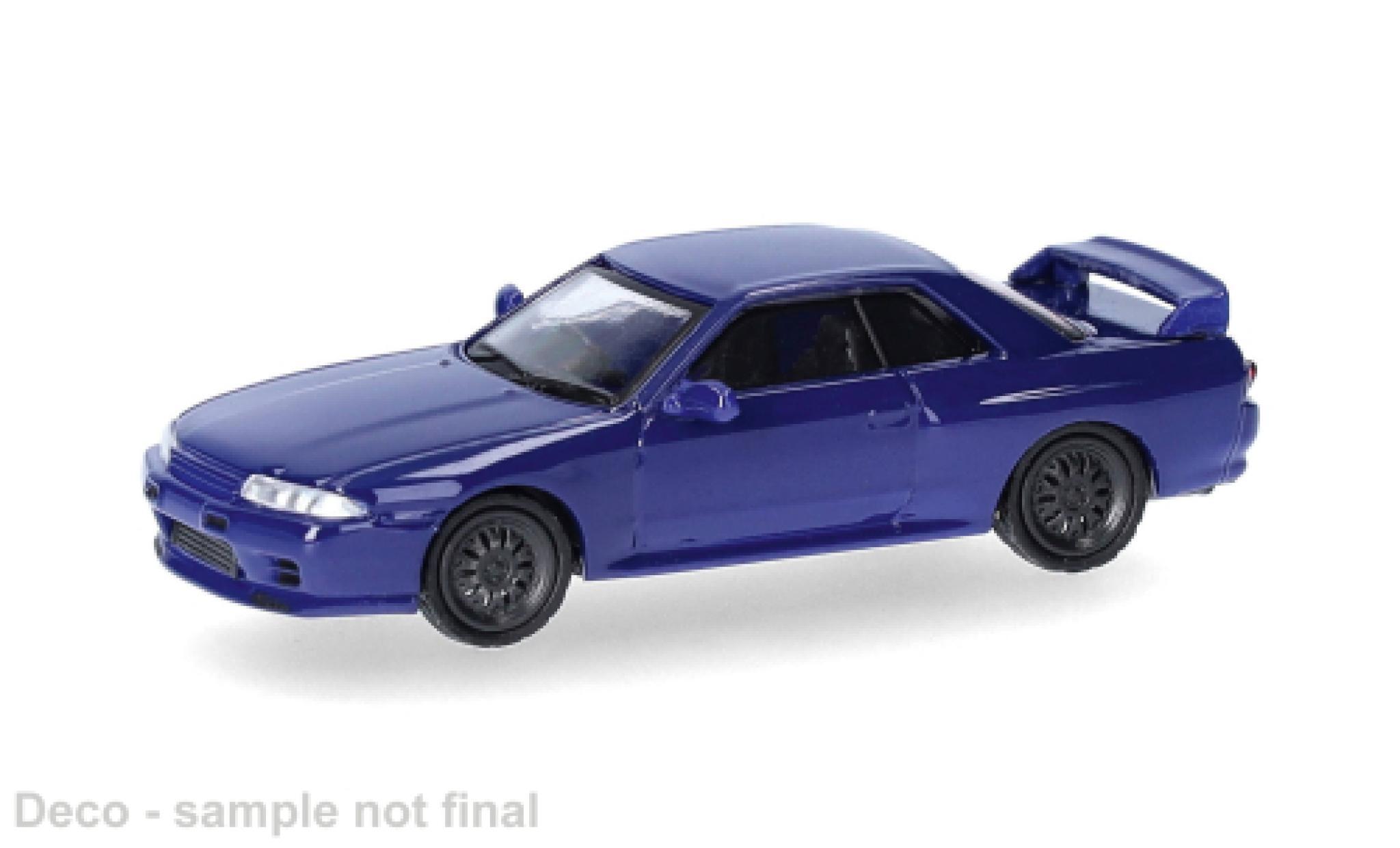 Nissan Skyline 1/87 Micro City 87 GTR (R32) bleue 1:87 miniature