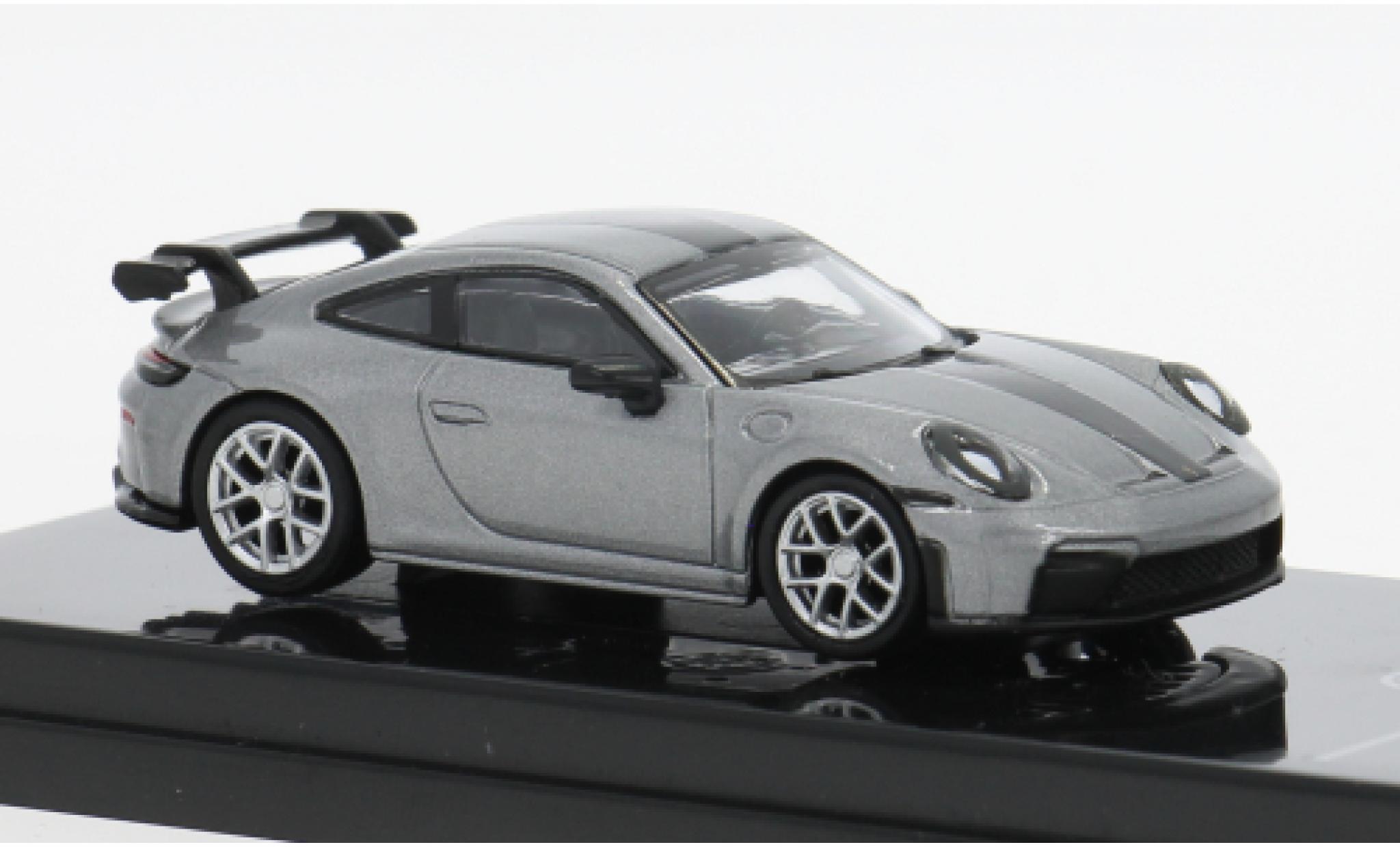 Miniature Porsche 911 GT2 Grise échelle 1/43 - CARARAMA, Avec Boîte Vitrine, Référence 813043B