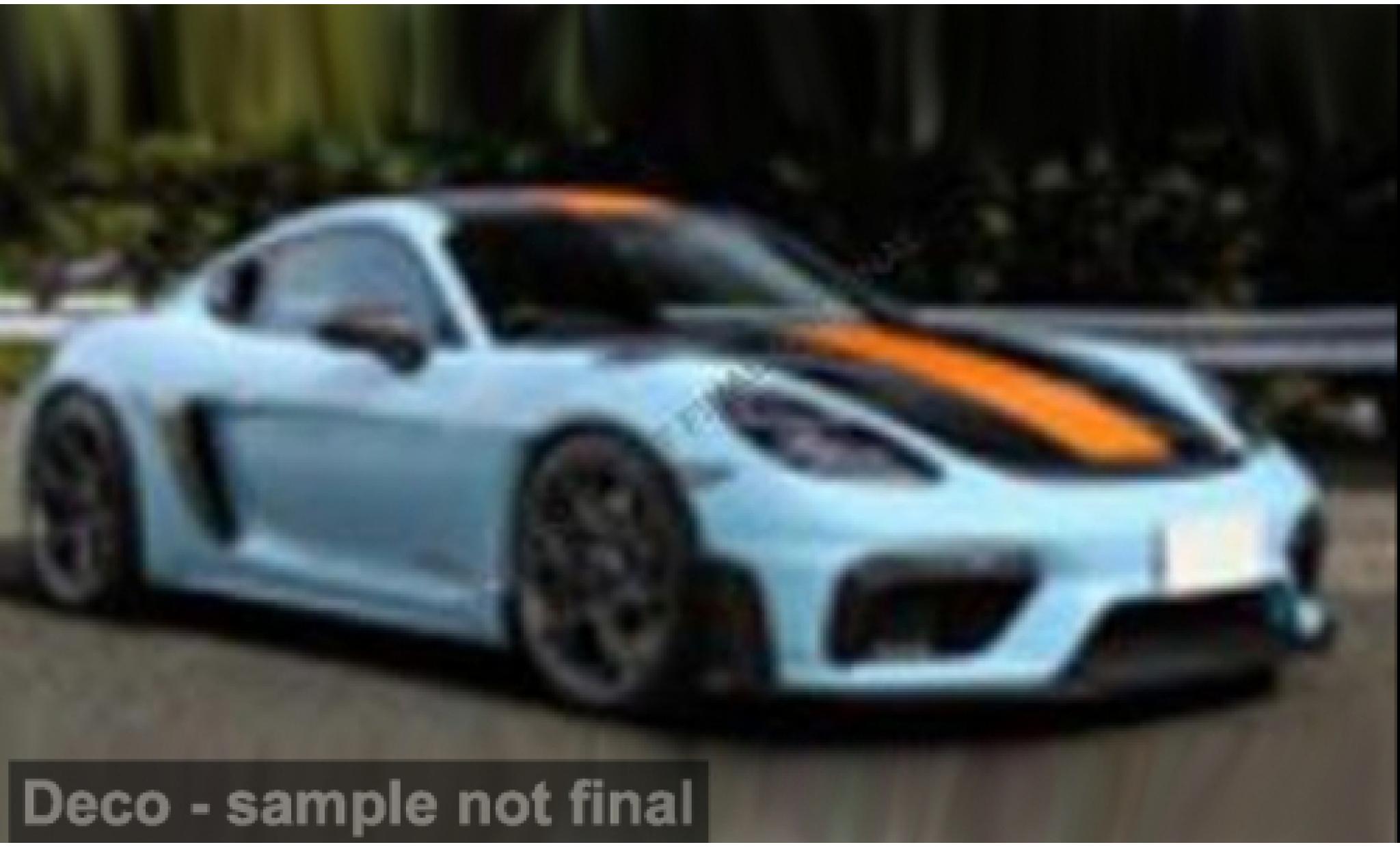 Porsche Cayman GT4 1/43 Solido 718 RS bleue/orange 1:43 miniature