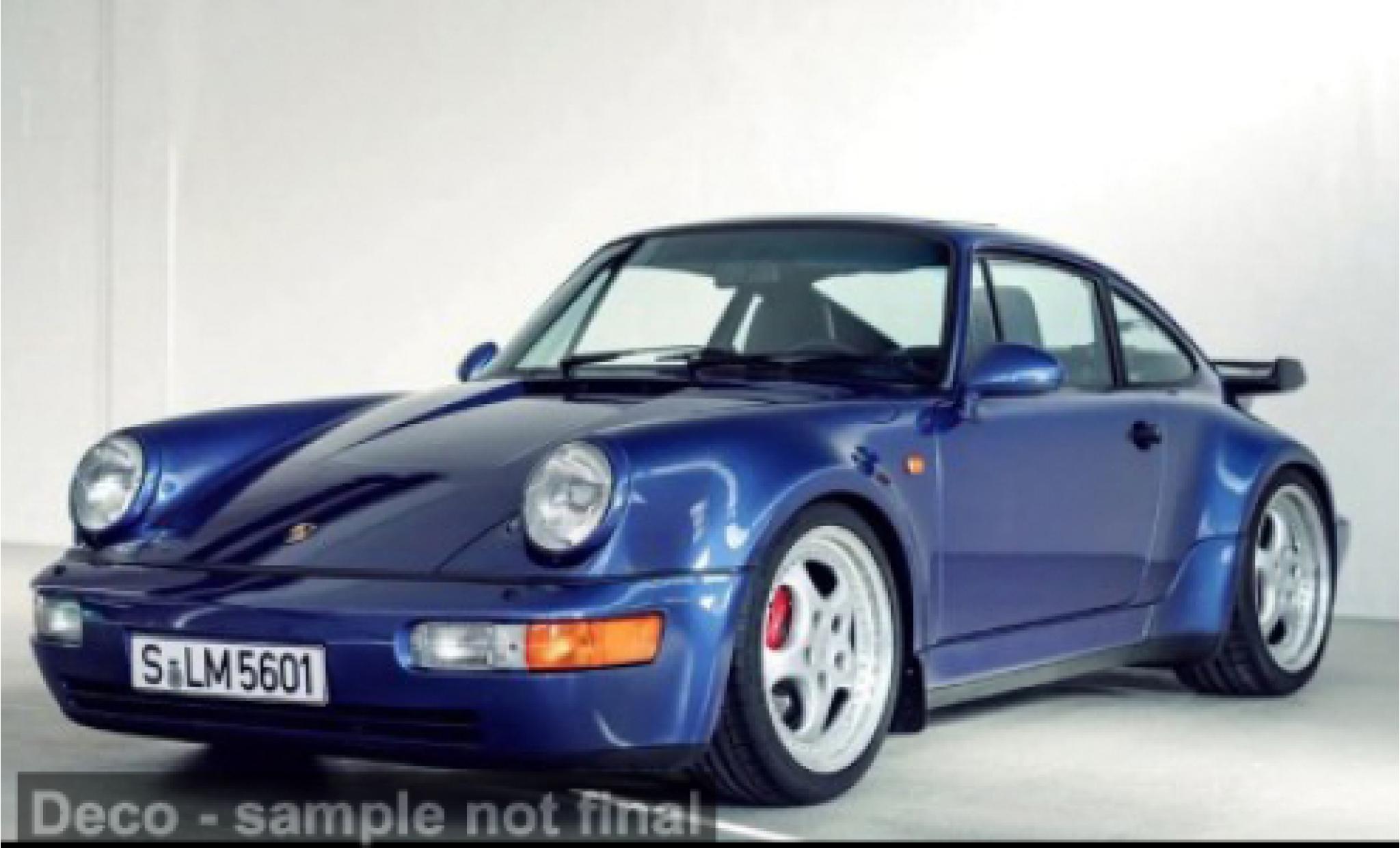 Porsche 993 Turbo 1/12 GT Spirit 911 (964) 3.6 bleue 1 1:12 miniature