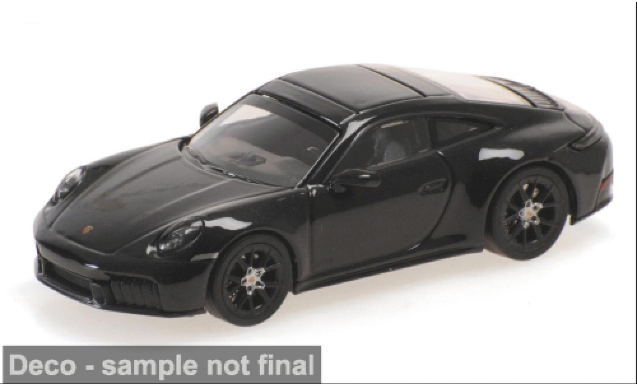 Porsche 992 GTS 1/64 Minichamps 911 (.2) Carrera noire 2025 1:64 miniature