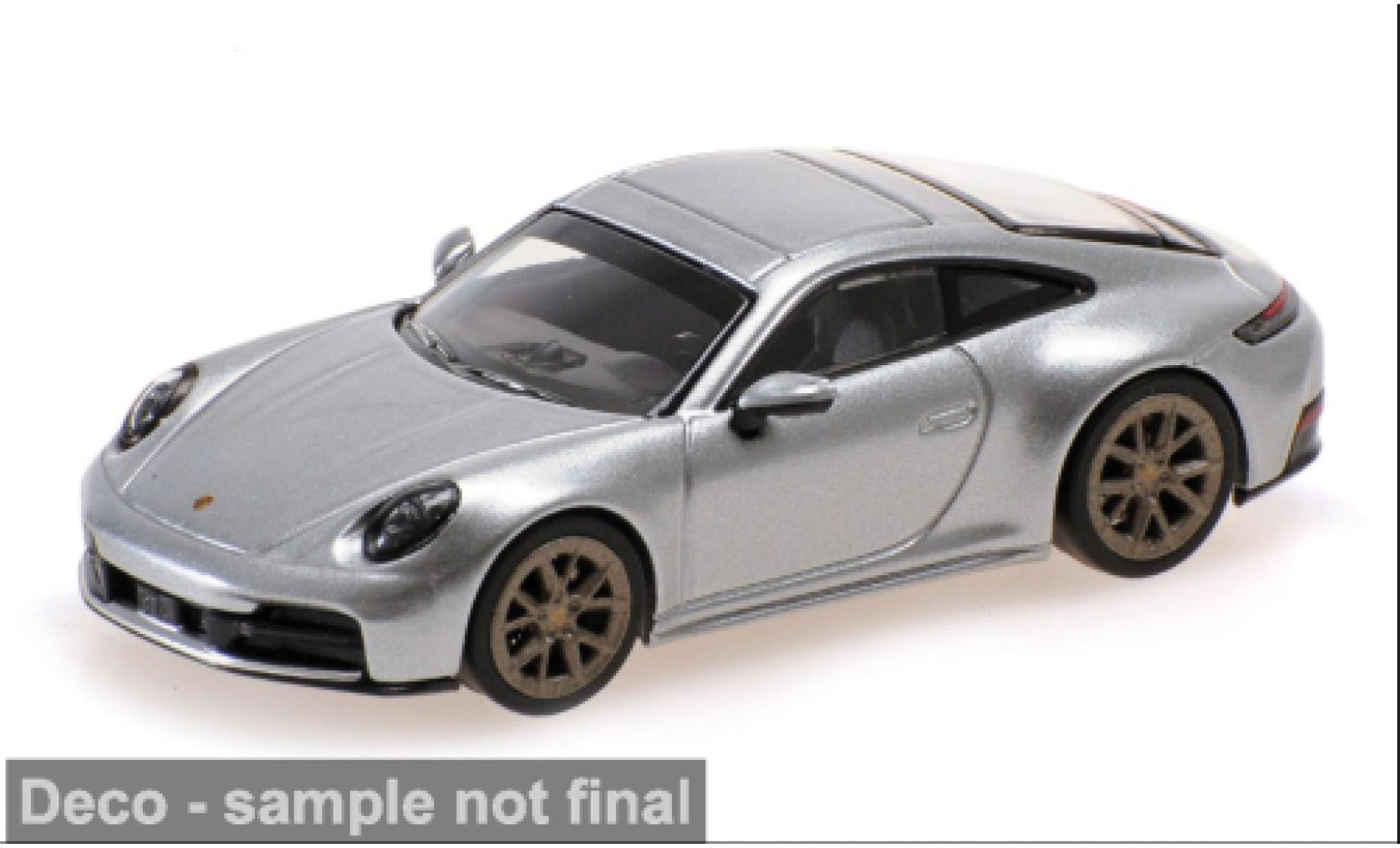 Porsche 992 1/64 Minichamps 911 (.2) Carrera grise 2025 1:64 miniature