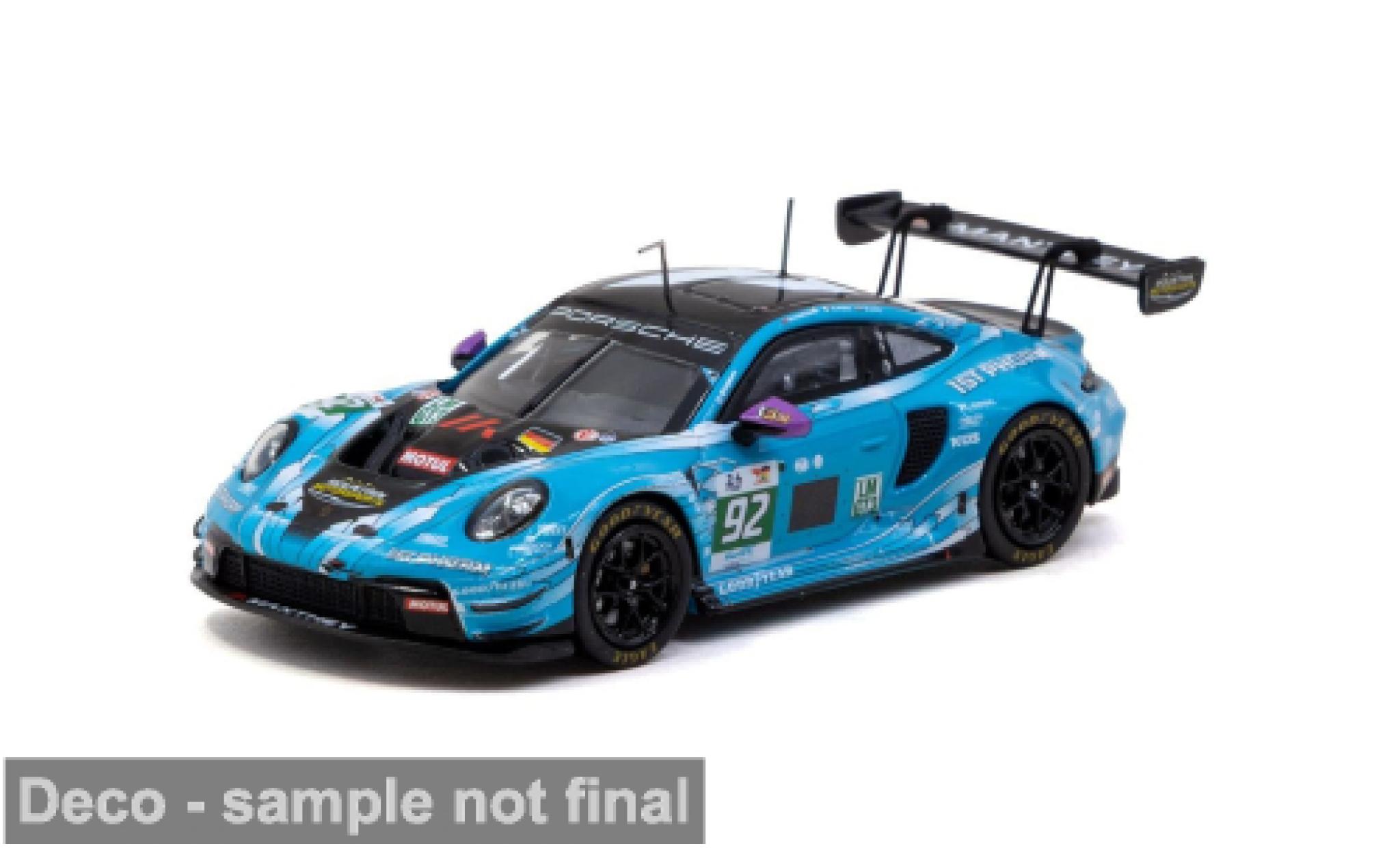 Porsche 992 GT3 R 1/64 Tarmac Works 911  24h Le Mans 2025 #92 R.Hardwick 1:64 miniature