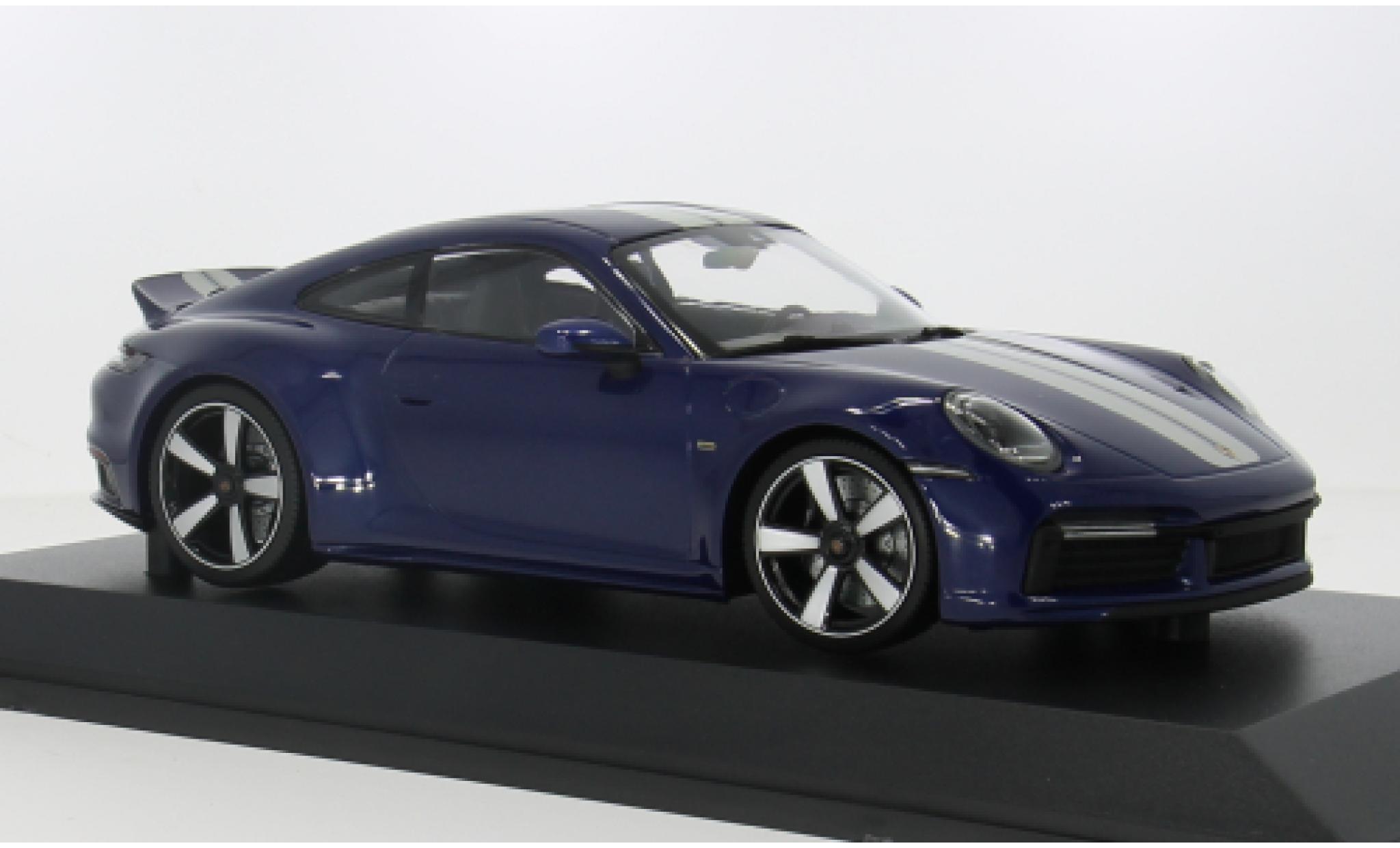 Porsche 992 1/18 Minichamps 911  Sport Classic bleue 2022 1:18 miniature