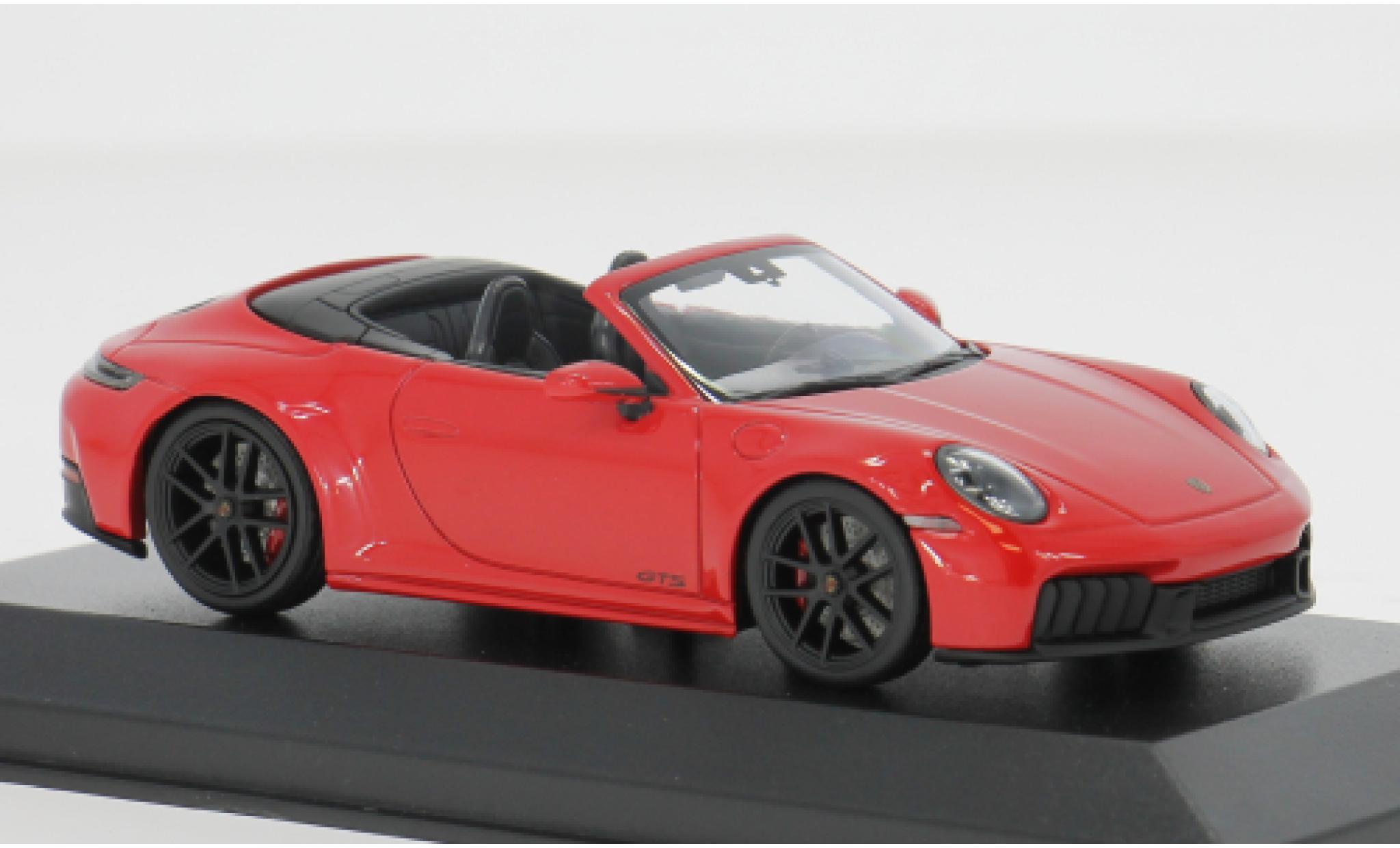 Porsche 911 1/43 Minichamps Carrera GTS Cabriolet rouge 2024 1:43 miniature