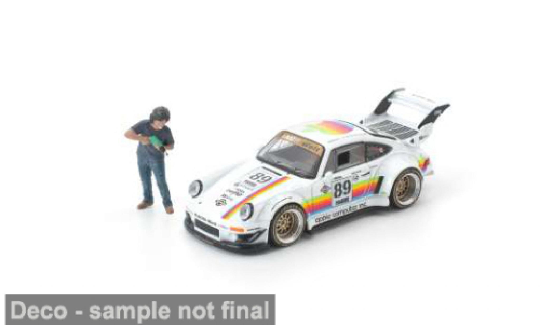 Porsche 930 RWB 1/64 Pop Race blanche/Dekor 1:64 miniature