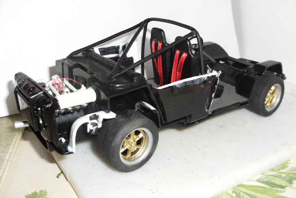 Renault 8 Gordini 1/18 Solido Gordini blanche jantes larges et kit carrosserie dinacar