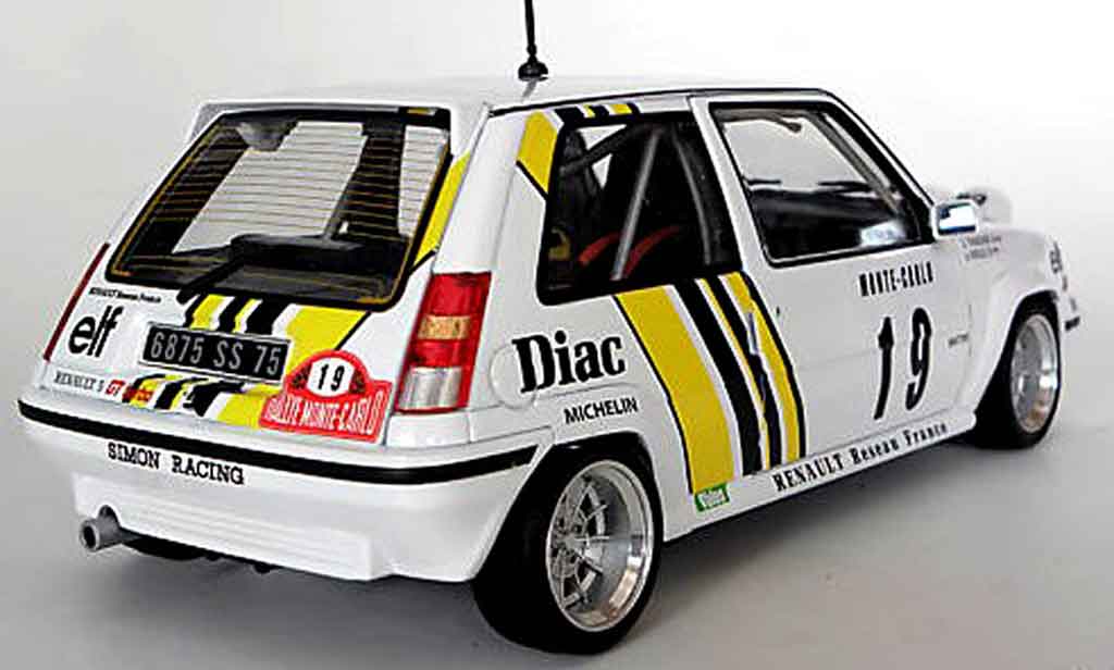 Renault 5 1/18 Norev GT Turbo rallye jantes 13 alu tuning miniature