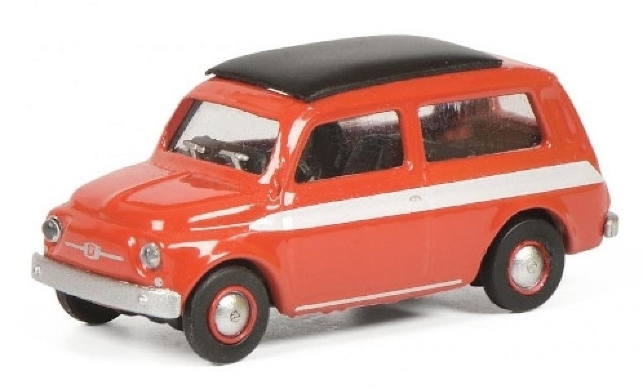 Miniature Fiat 500 1/43 Solido Rouge Offen 1957 - Voiture