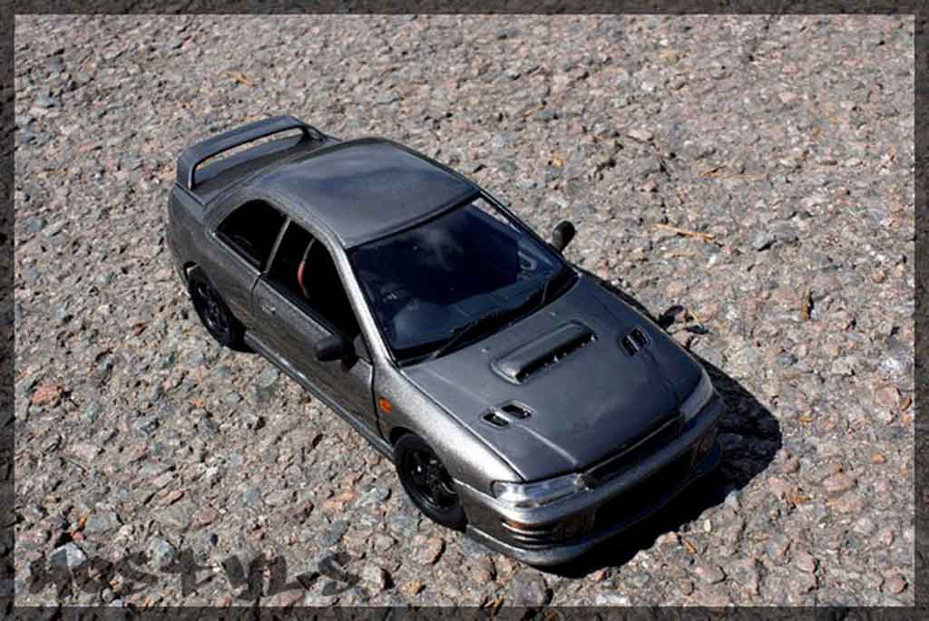 Subaru Impreza WRX Type R 1/18 Autoart WRX Type R gt turbo sti grise carbone
