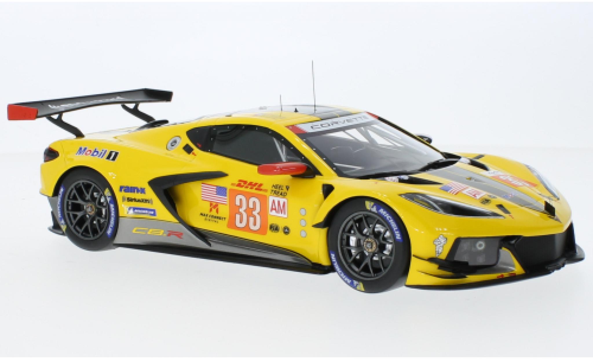 thumbnail interactive-video image 1 of Scalextric Chevrolet Corvette C8.R #3 12 Sebring 1/32 Slot Car – With Lights (C4454) 1 of 4