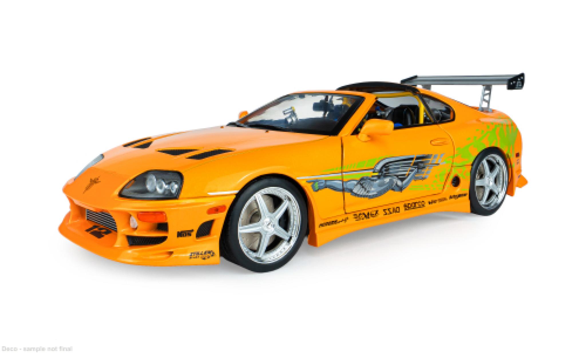 Toyota Supra 1/18 Solido MK4 (A80) orange/verte 2001 Fast &amp; Furious 1:18 miniature