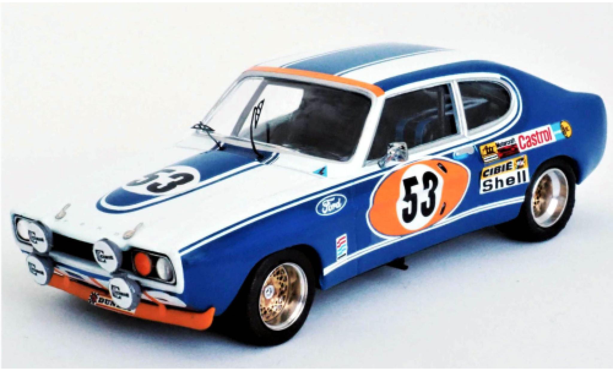 Miniature Ford Capri 1/43 Trofeu 2600 RS No.301 Rallye WM Tour Auto 1972 J. Hoden/D.Pironi 