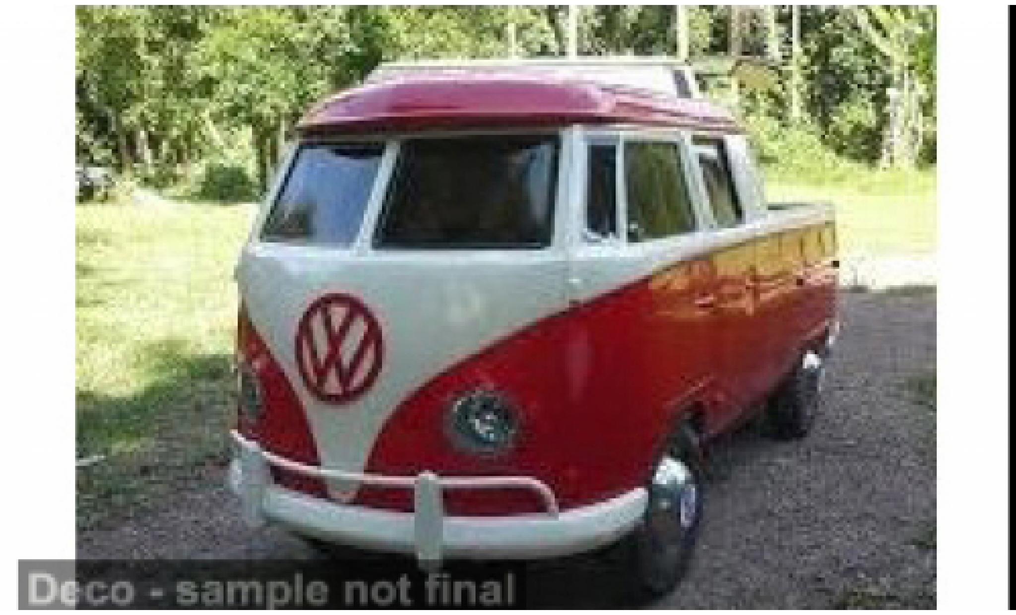 Volkswagen T1 1/43 Cararama rouge/blanche 1:43 miniature