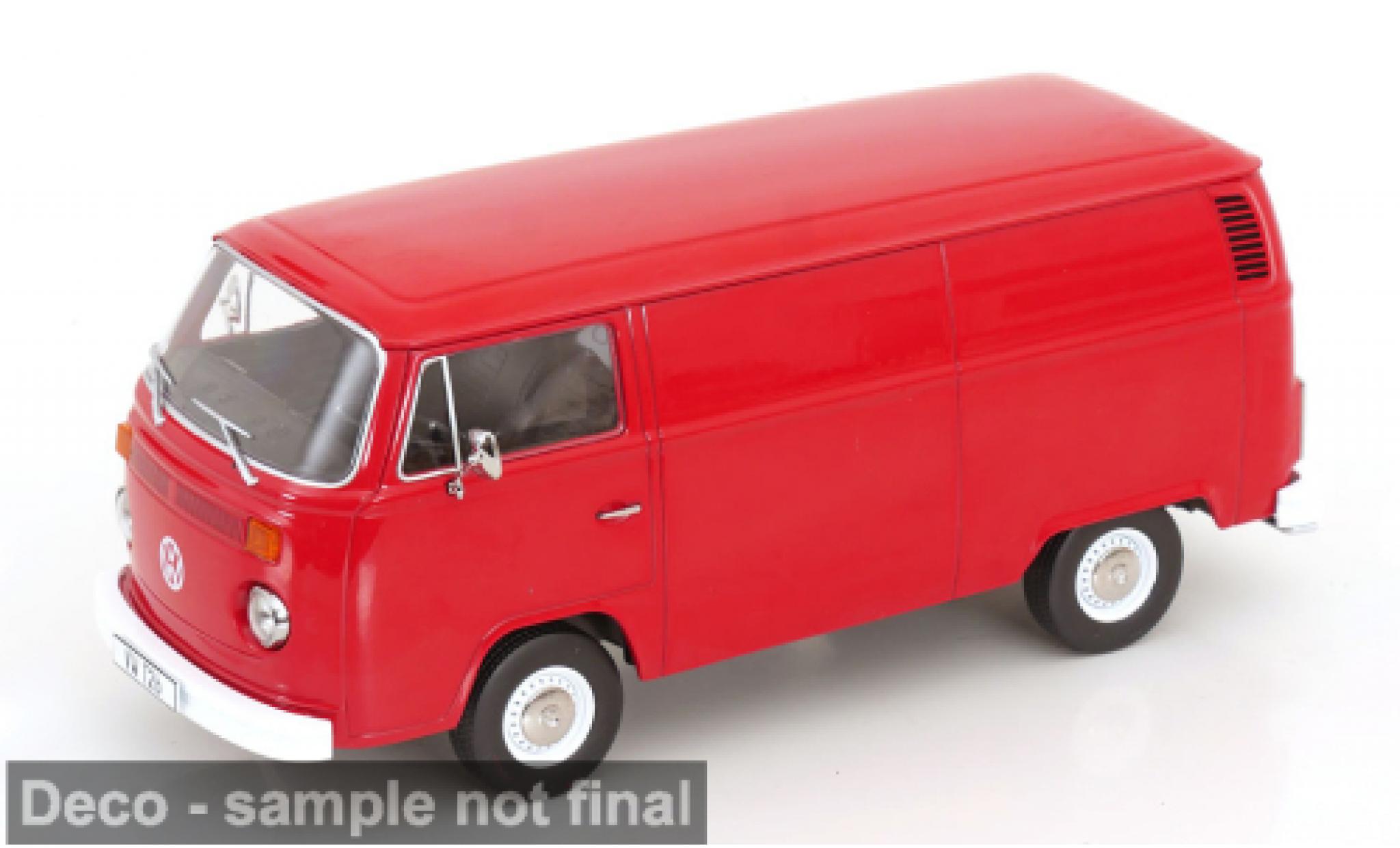 Volkswagen T2 1/18 KK Scale b Delivery Van rouge 1972 1:18 miniature