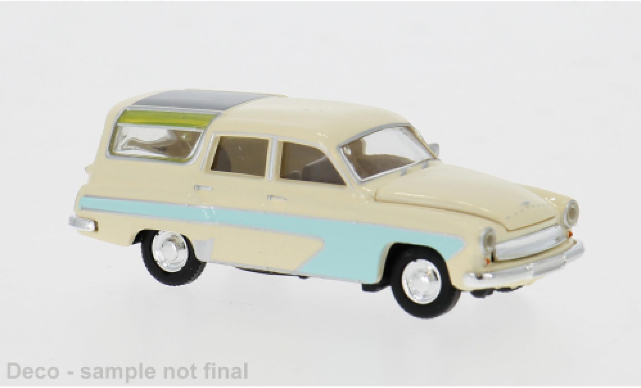 Wartburg 311 1/87 Brekina Camping beige/bleue 1959 1:87 miniature