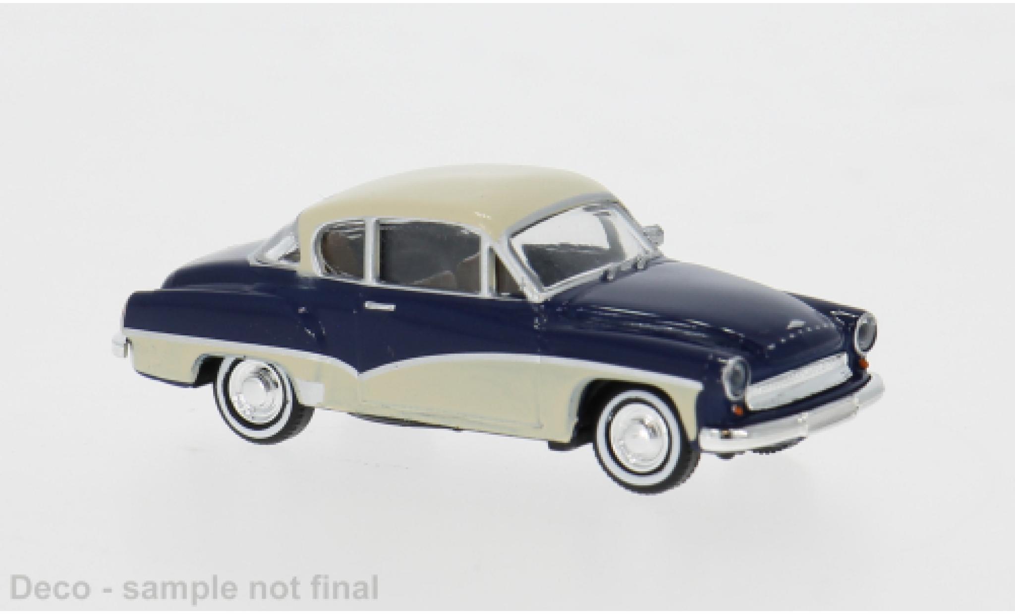 Wartburg 311 1/87 Brekina Coupe bleue/beige 1959 1:87 miniature