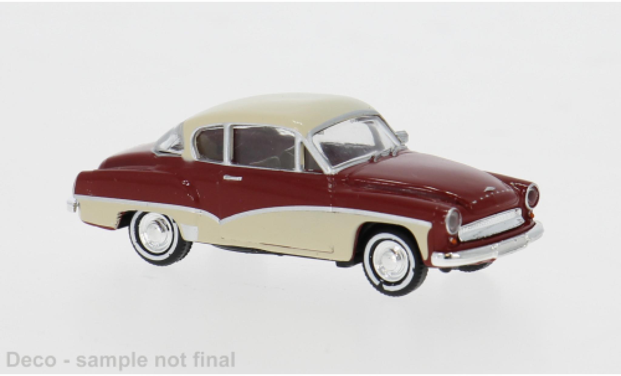 Wartburg 311 1/87 Brekina Coupe rouge/beige 1959 1:87 miniature