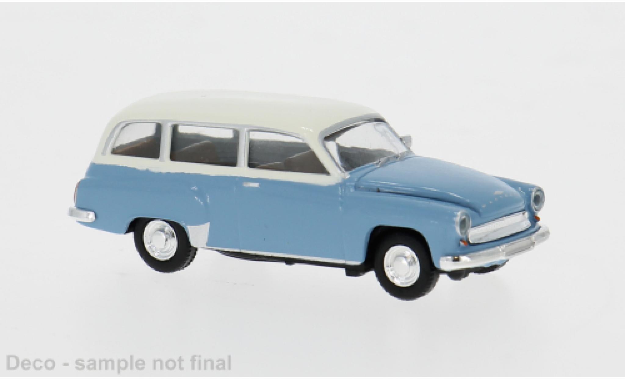 Wartburg 311 1/87 Brekina Kombi bleue/blanche 1959 1:87 miniature