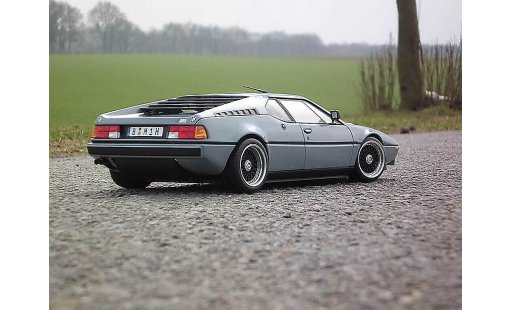 Bmw M1 1978 1/18 Norev grise jantes BBS echappement chrome miniature