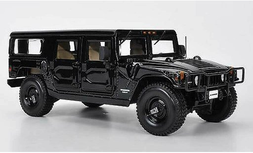 Hummer H1 Base 1/18 Maisto Station Wagon noire miniature