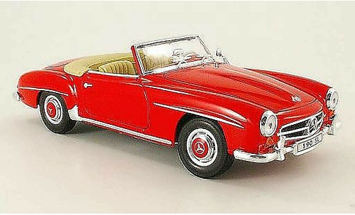 Mercedes 190 Base 1/18 Welly rouge ouvert 1955 miniature
