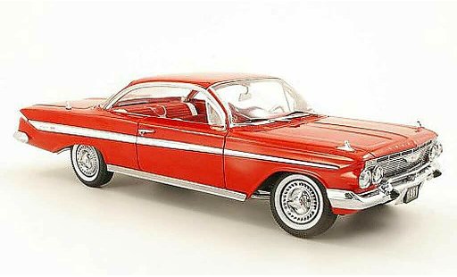 Chevrolet Impala Coupe 1/18 Sun Star 1961 Sport rouge miniature