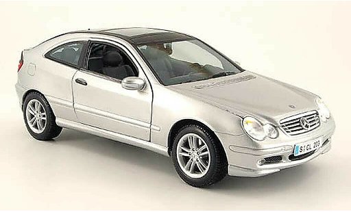 Mercedes Classe C Coupe 1/18 Maisto grise sportcoupe miniature
