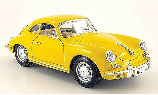 Porsche 356 1961 1/18 Burago B jaune miniature