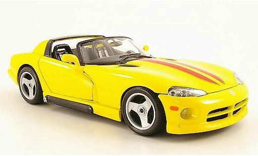 Dodge Viper RT 10 1/18 Burago jaune/rouge 1993 miniature