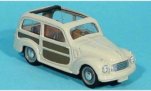 Fiat 500 C 1/43 Brumm Belvedere grise ouvert 1951 miniature