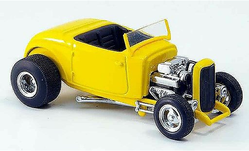 Ford 1932 Hot Rod 1/43 Eagle Street jaune noirees Interieur miniature