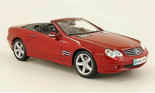 Mercedes Classe SL cabriolet 1/18 Maisto rouge ouvert 2001 miniature