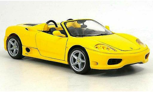 Ferrari 360 Modena 1/18 Hot Wheels spider jaune miniature