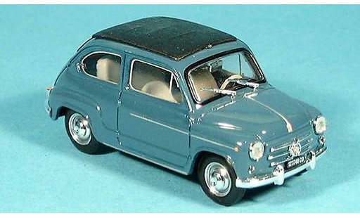 Fiat 600 D 1/43 Brumm ferm&Atilde;&copy; bleugrise 1960 miniature