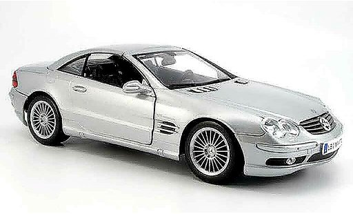 Mercedes Classe SL AMG 1/18 Maisto 55 grise 2002 miniature