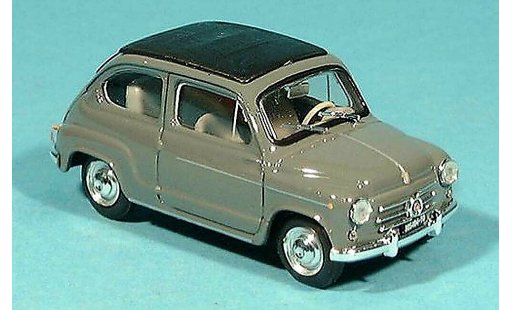 Fiat 600 D 1/43 Brumm grise 1960 miniature