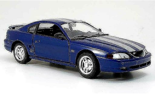 Ford Mustang 1994 1/18 Eagle coupe bleu avec bandes grises miniature