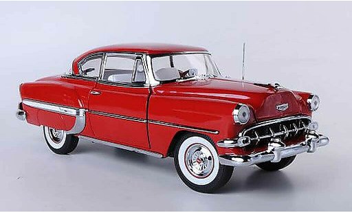 Chevrolet Bel Air Coupe 1/18 Sun Star 1954 Hardtop rouge miniature