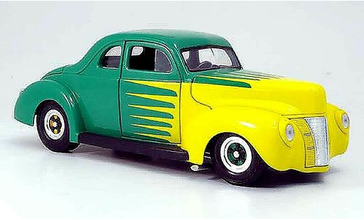 Ford Hot Rod 1940 1/18 Eagle deluxe coupe hot rod verte/jaune miniature