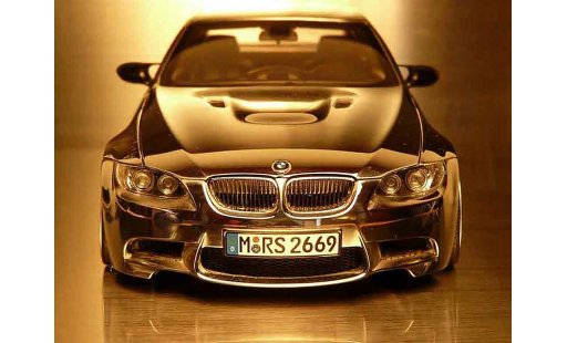 Bmw M3 coupe 1/18 Kyosho E92 full chrome jantes 18 pouces miniature